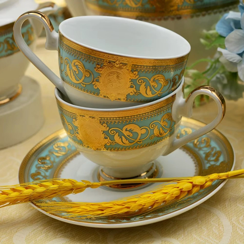 Best Tea Coffee - Royal Luxurious 24K Embossed Shiny Gold