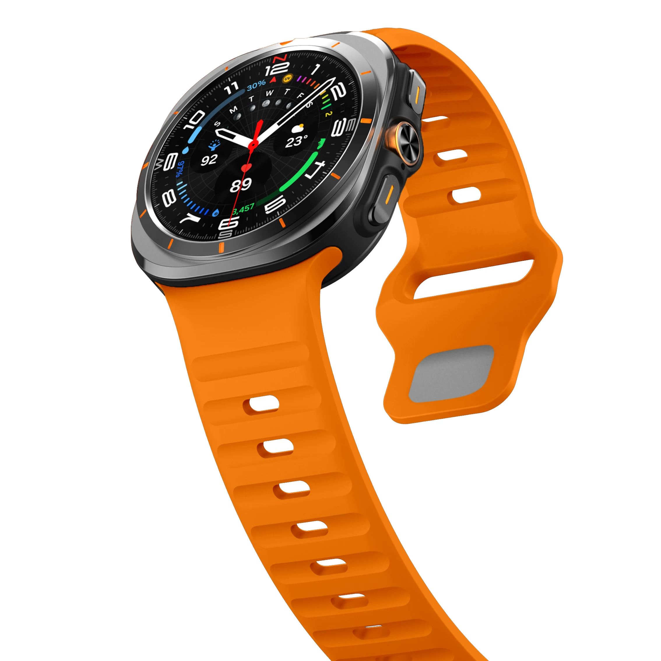 Cinturino in Silicone per Samsung Galaxy Watch 7 Ultra 47mm bracciale con cinturino sportivo senza spazi vuoti per cinturino da polso Galaxy Watch Ultra 47mm