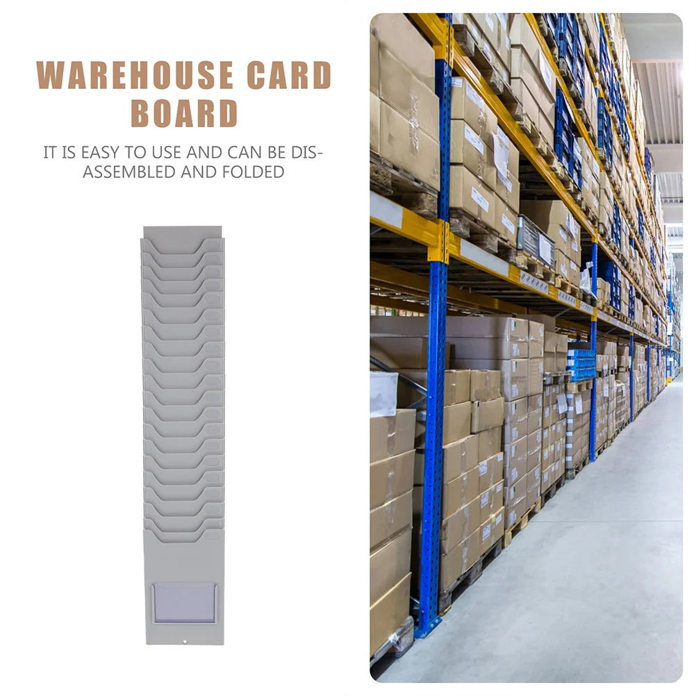 Warehouse Material Card Rack Sticker Label Holder Garage Storage Clip Multi-grid Cards Plastic Time Wall Staff Information