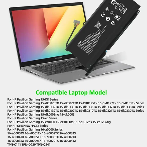 Imagen 2 del producto SKOWER PG03XL batería para HP Pavilion Gaming 15-DK 15-ec 16-a0000 OMEN 5X FPC52 TPN-C141 TPN-Q229 TPN-Q241