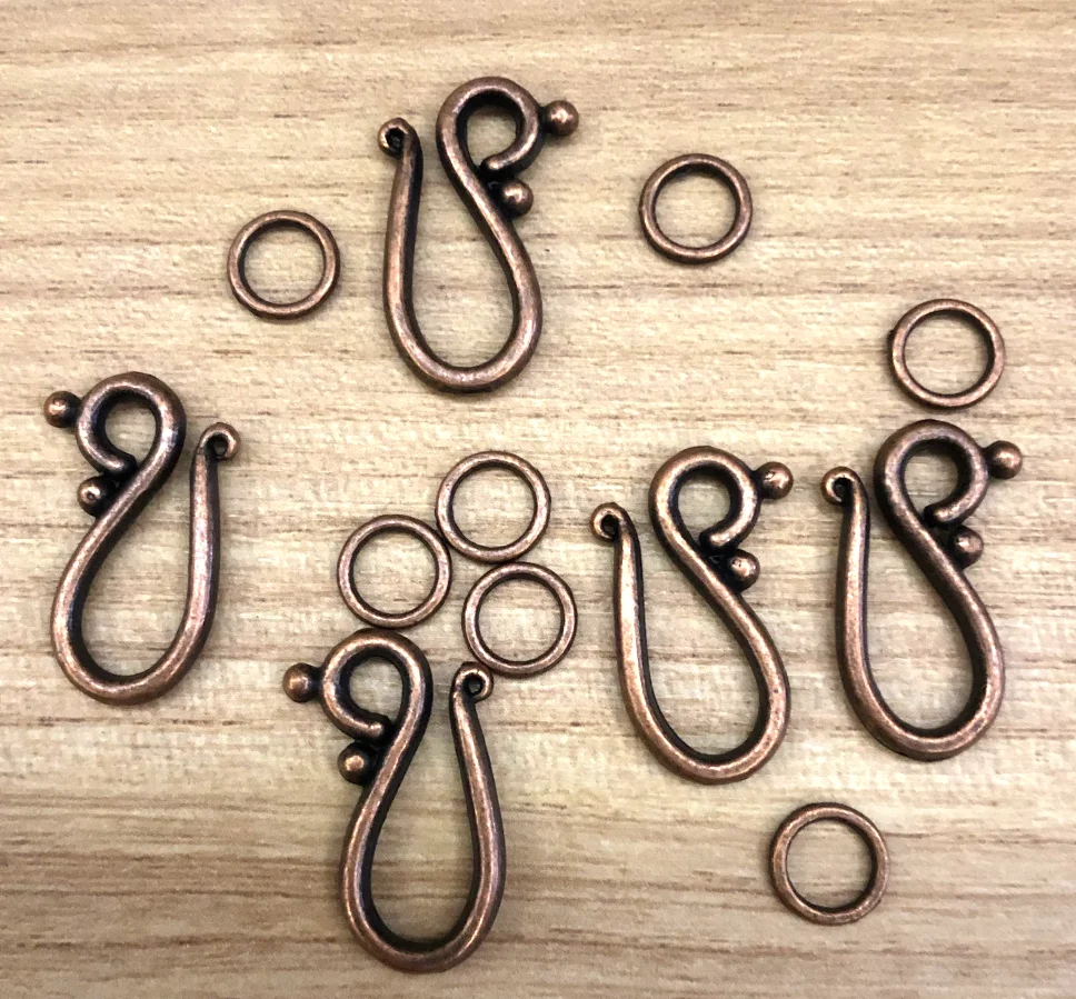 

15set 20.8x13.5mm Alloy metal antiqued copper color toggle clasps HWYC0012