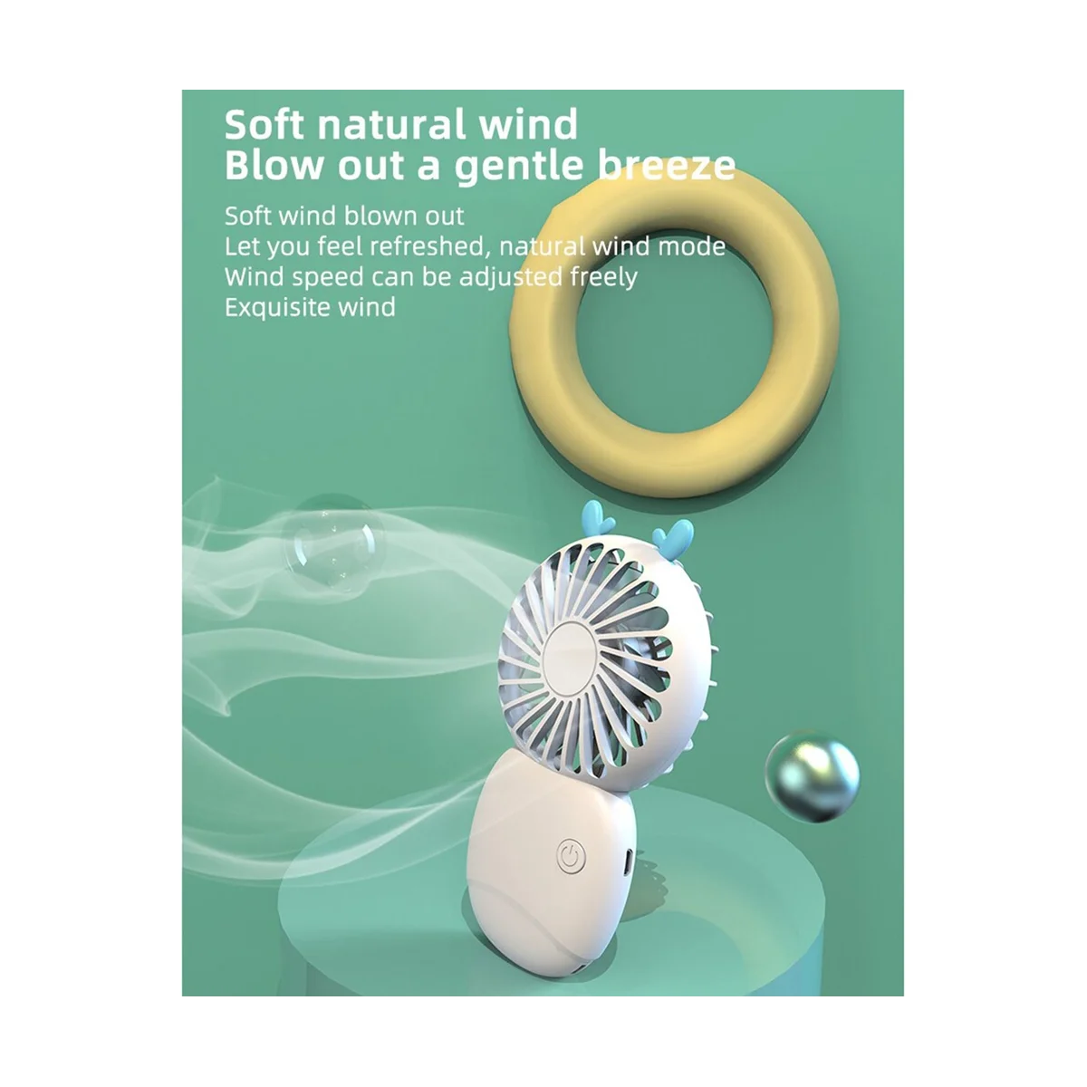 Letni przenośny mini wentylator Mały wentylator kieszonkowy Wentylator ręczny Wentylator do zewnętrznego mini wentylatora elektrycznego, różowy