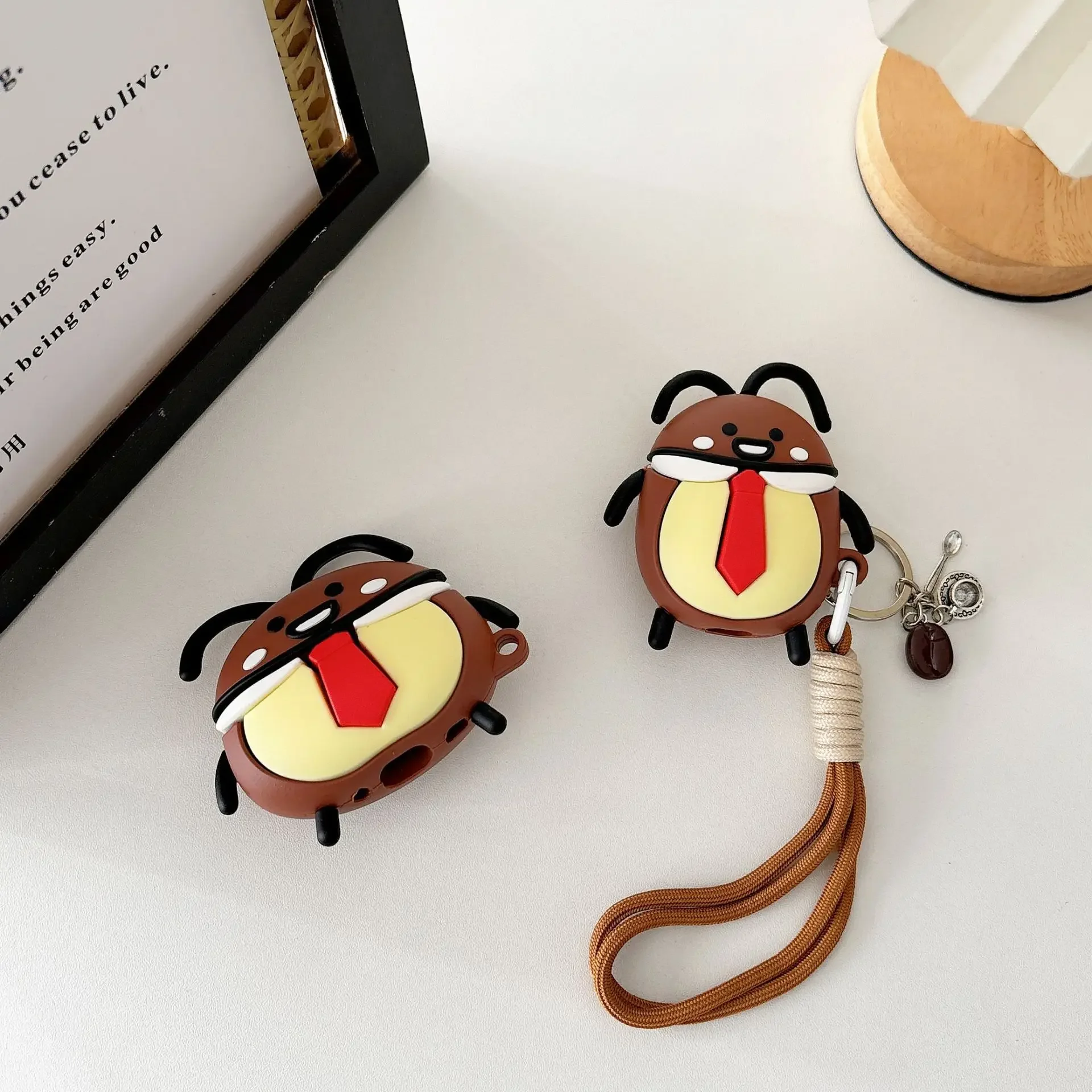 

Cartoon Bug Case for AirPods 4 Airpod 1 2 3 Pro Pro2 Bluetooth Earbuds Charging Box Protective Earphone Case Cover