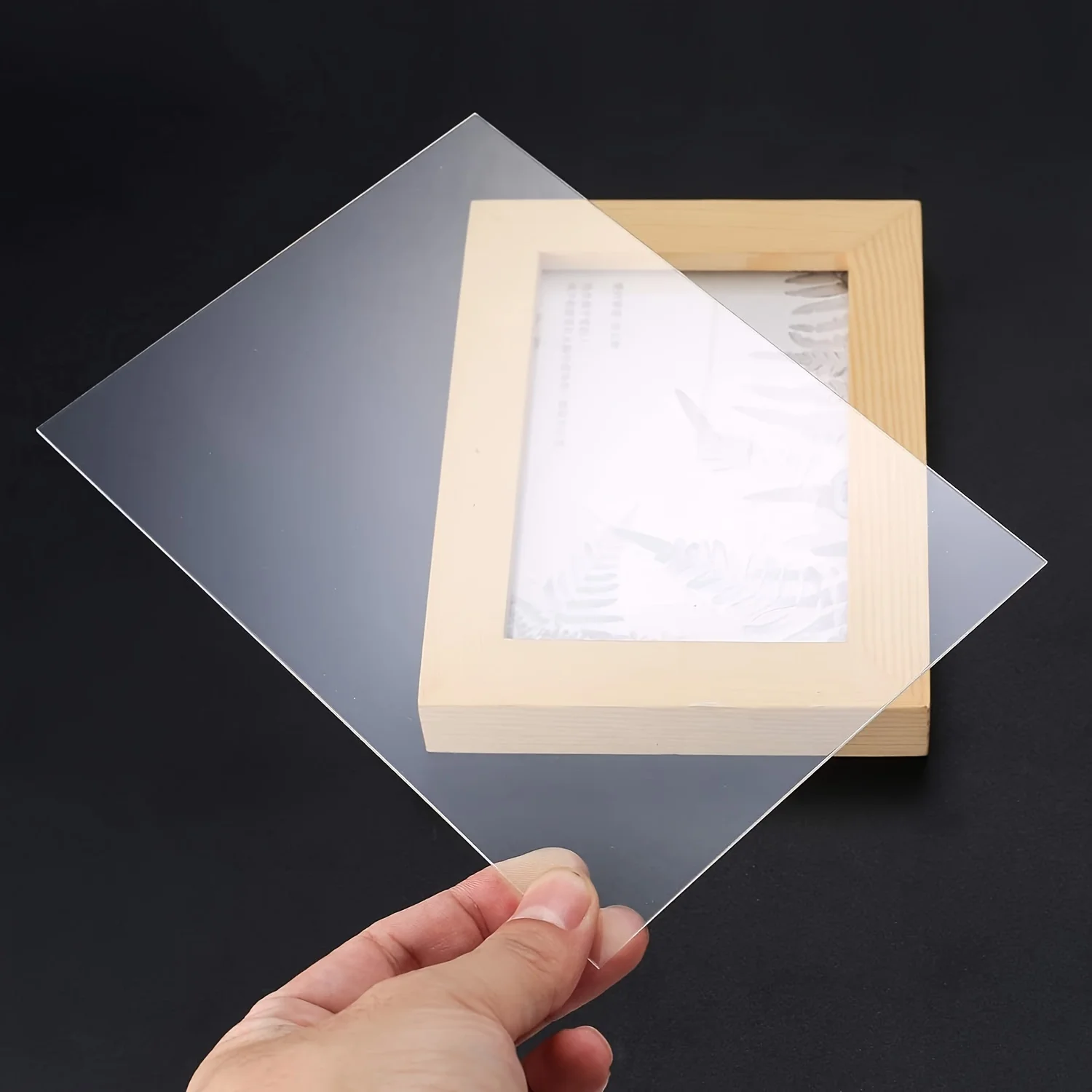 4piece Transparent PE Flexible Acrylic Sheet, Suitable for Glass Photo Frames, Handicrafts, Signage Blanks, DIY Display Projects