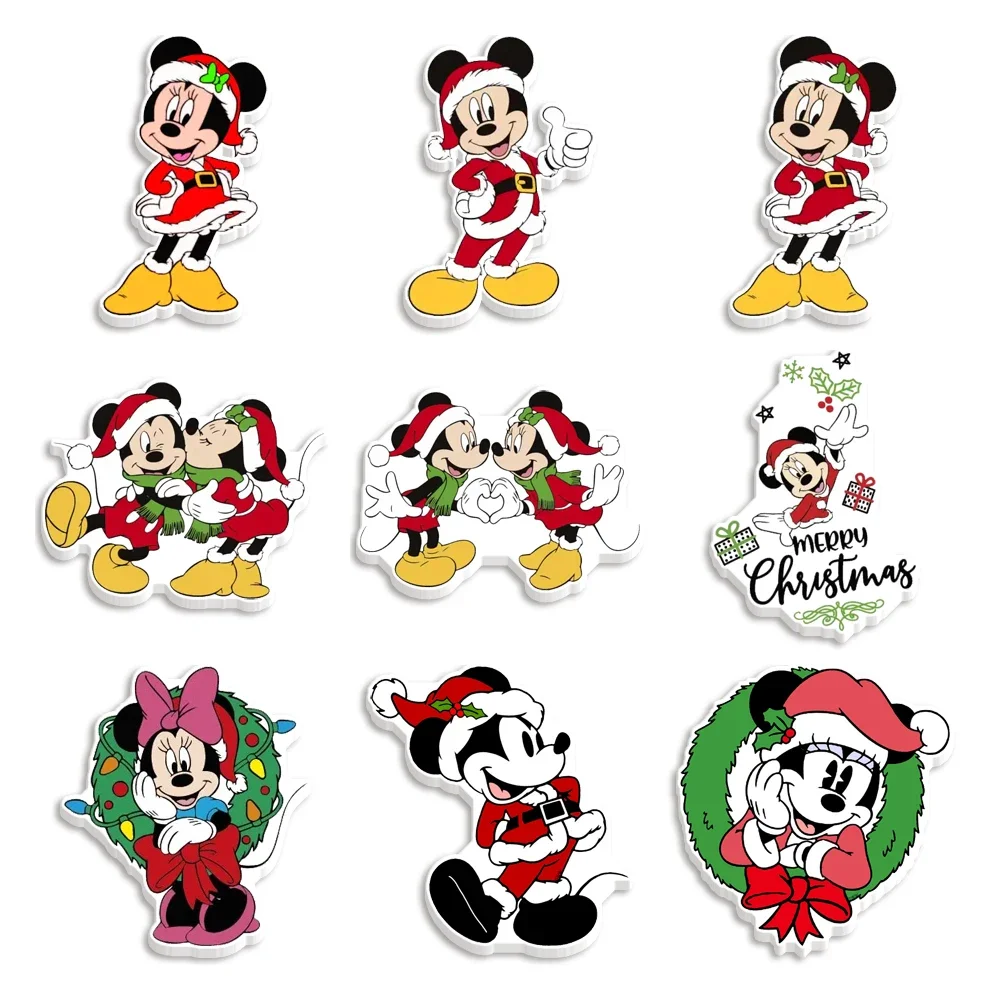 30Pcs/lots Disney Mickey Christmas Resin Flat Back for Party for Xmas Decoration DIY Craft Supplies