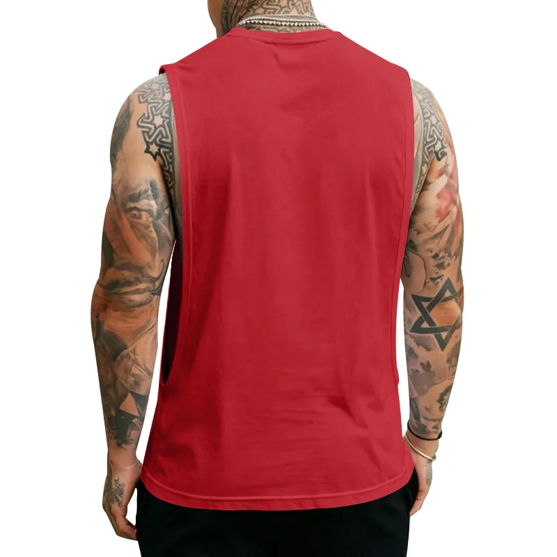 Neue Sommer-Lose-Weste für Herren mit Musiknoten-Print, Bodybuilding-Fitness, ärmellos – Detail 15