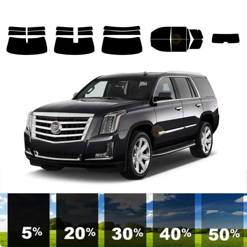 

precut Removable Window Tint Film For Car 100% UVR 5%-35%VLT Heat Insulation Carbon ﻿For CADILLAC ESCALADE 4 DR SUV 2015-2020