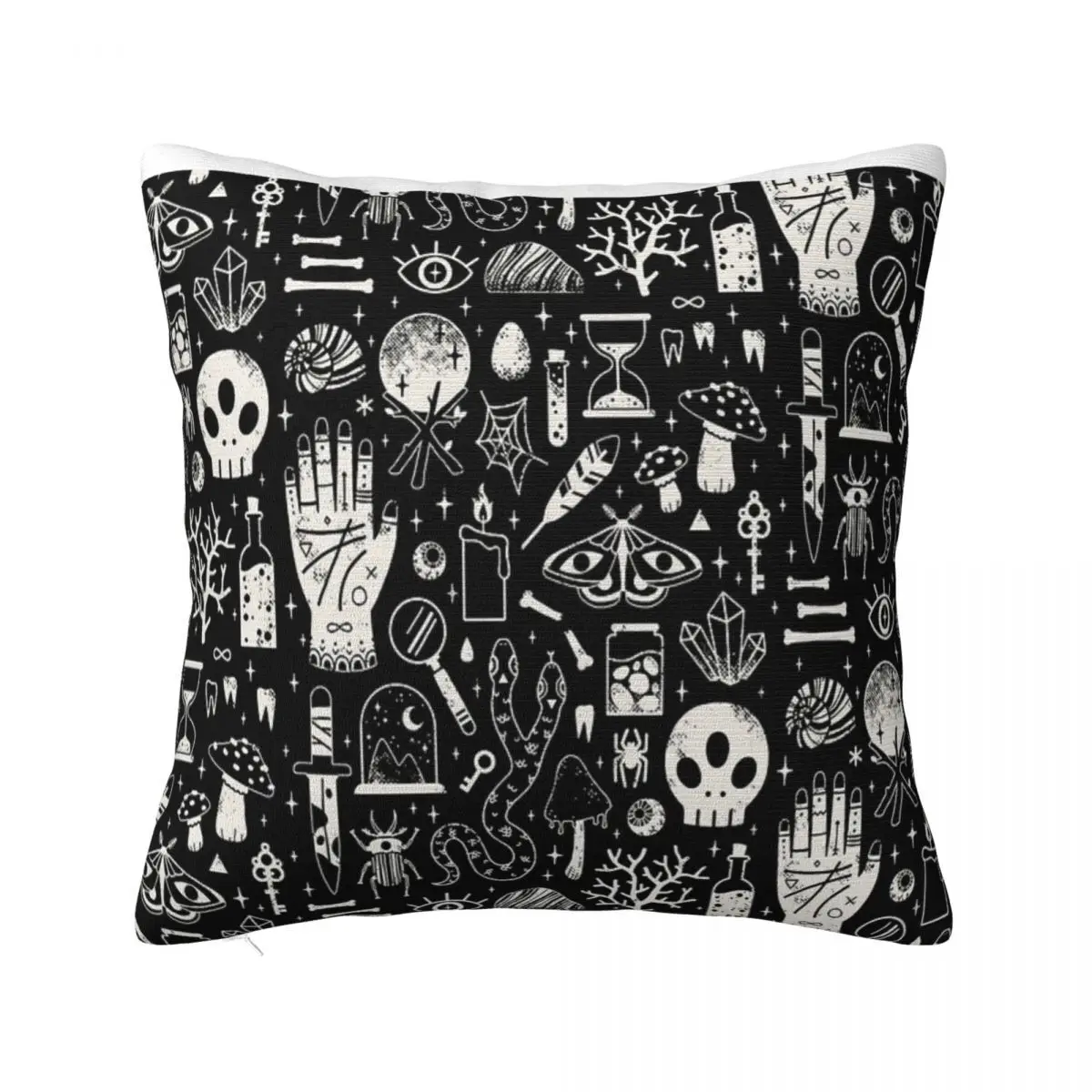 Curiosities Bone Black Pillows Home Decor Items Covers For Bed Pillows Pillow Case Pillow Cover