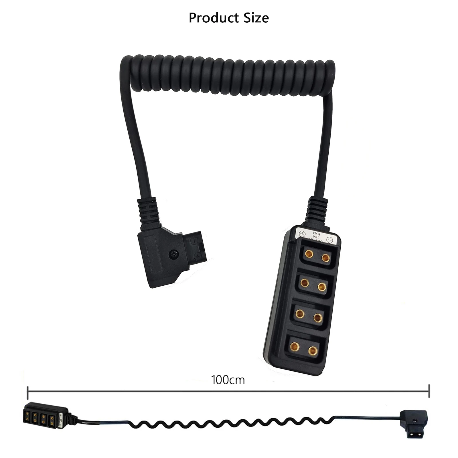 Connecteur de concentrateur de câble d'alimentation femelle adapté à Anton, Sony V-Mount ARRI, répartiteur mâle à 4 ports D-tap, appareil photo rouge