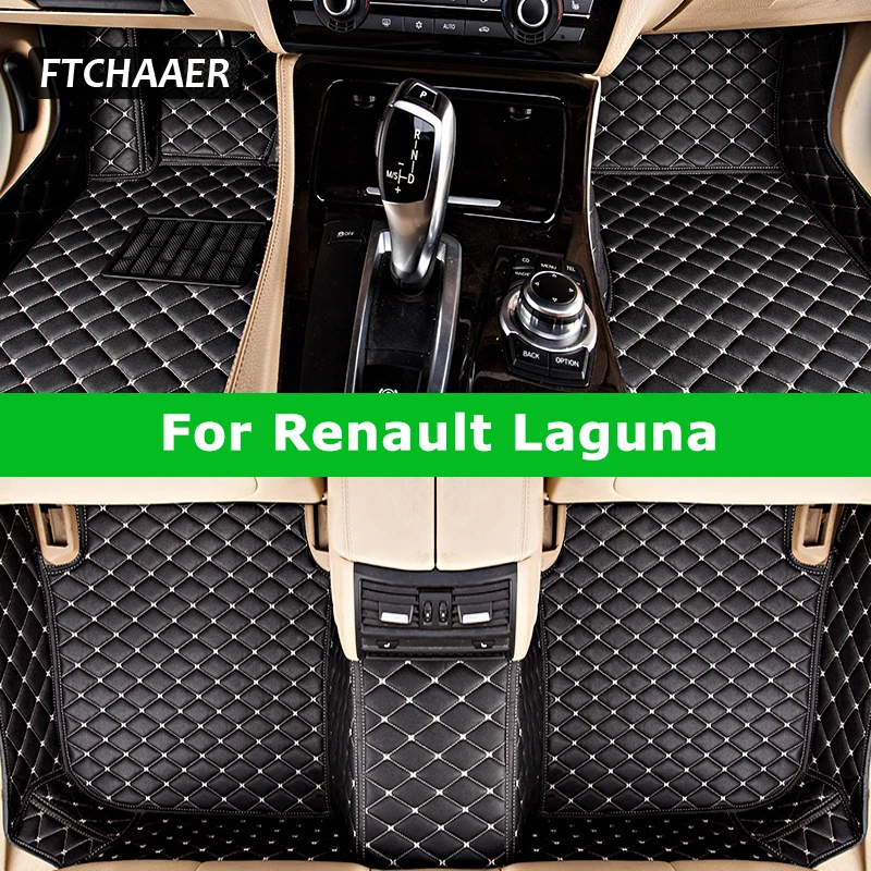 FTCHAAER Custom Car Floor Mats For Renault Laguna Hatchback Auto Carpets Foot Coche Accessorie