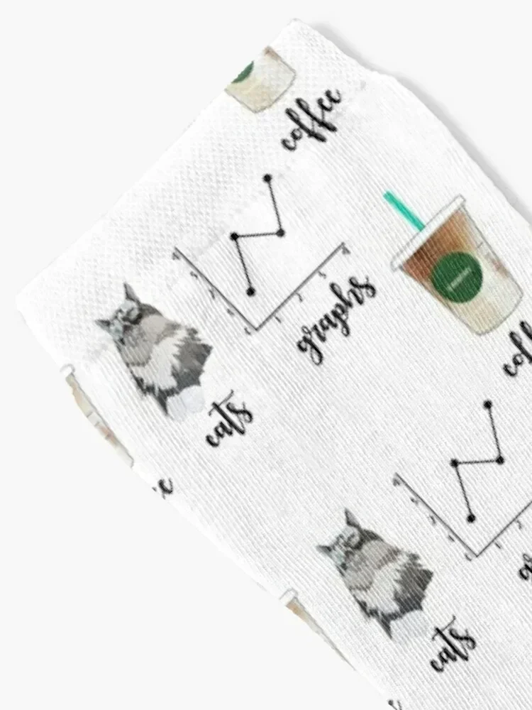 Coffee Cats and Graphs Socks custom kids fashionable Socks Men's Women's