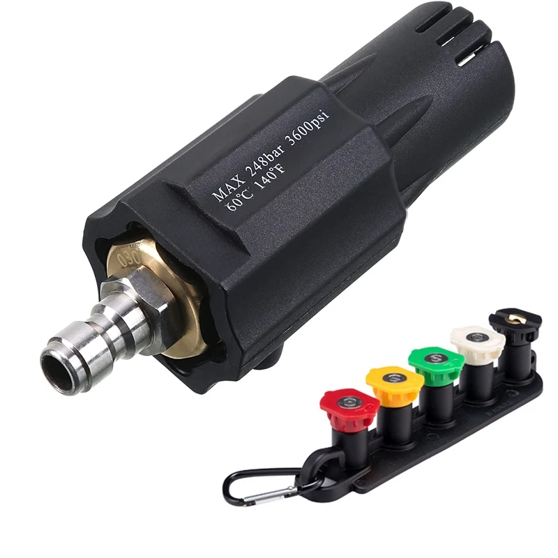 For Rotating Nozzles Of High Pressure Washer.Nozzles And Nozzle Holder 1/4 Inch Quick Connection,3600 PSI,Hole 3.0