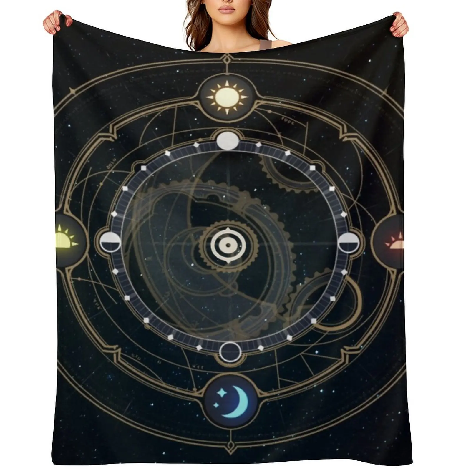 

Magical Clock Throw Blanket for sofa Blankets Sofas Of Decoration sofa bed Soft Blankets