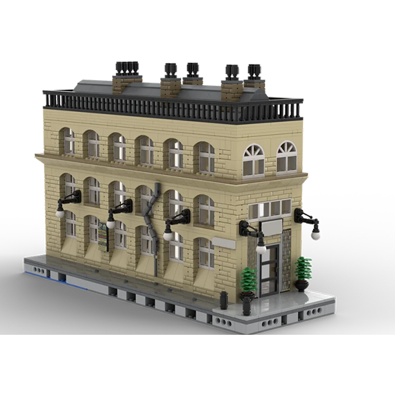 1544pcs MOC Stasiun Kings Cross Kedai Kopi Potter Blok Bangunan Hadiah Natal Proyek Kerajinan DIY Sempurna untuk Kreatif
