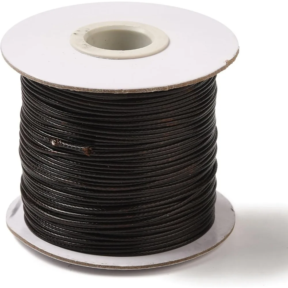 1 Roll 85yards 1mm Waxed Polyester Cord Coconut Brown Stringing Materials for DIY Bracelets Necklace Beading Jewelry