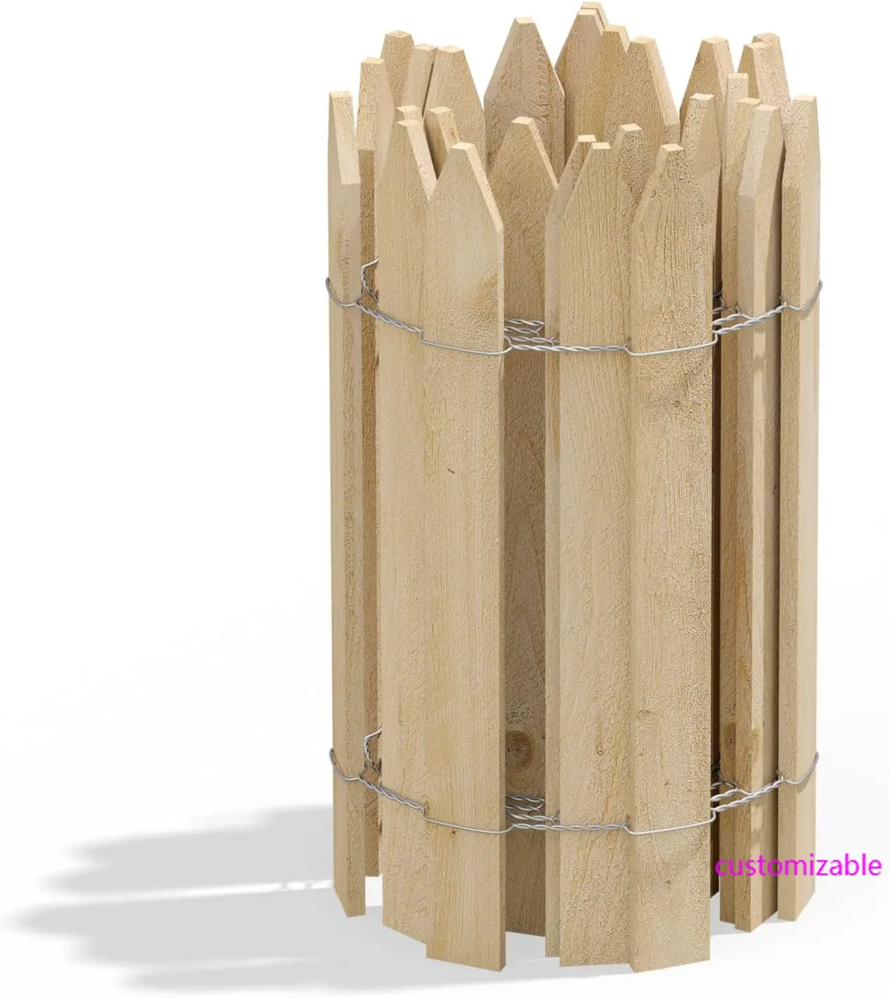 

Садовый пикетный забор из кедрового дерева, 16 дюймов В x 8 дюймов (упаковка из 2 шт., всего 16 футов)