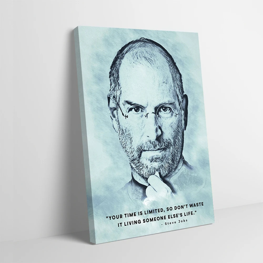 Steve Jobs Famous Quotes Printed Poster Customizable Pictures Wall Art Canvas Painting Gift for Gamer Decoration Home Wand Deko