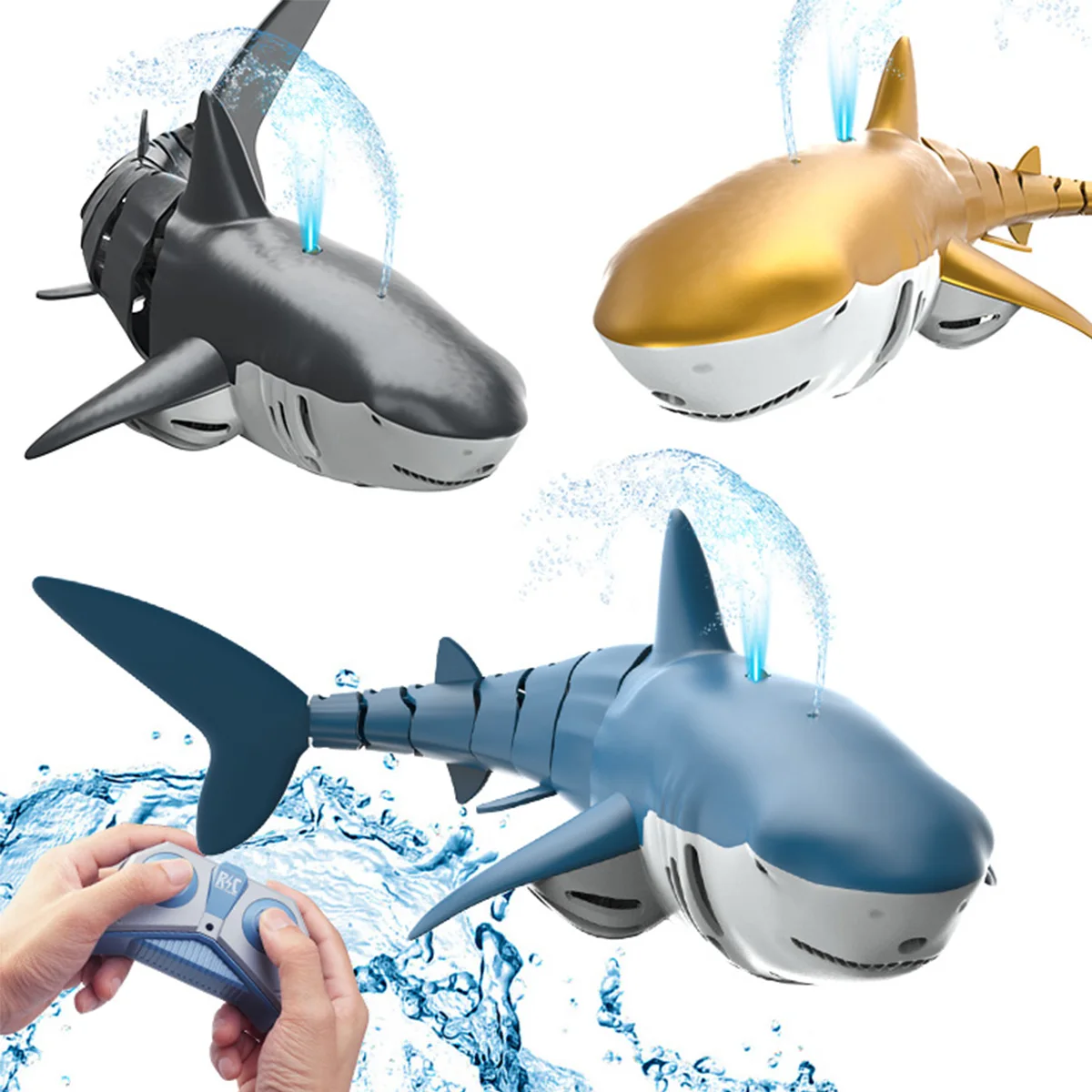 

Funny RC Shark Toy Remote Control Animals Robots Bath Tub Pool Electric Toys Summer Swimming Pool Water Cars Ship Submarine Kids