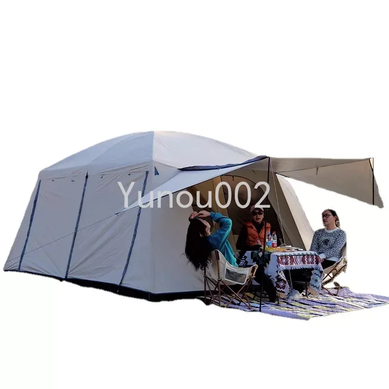 

Build Automatic Tent with Sun Shelter Two Bedrooms One Living Camping Tent Village 13㎡ Large Area Family Quick