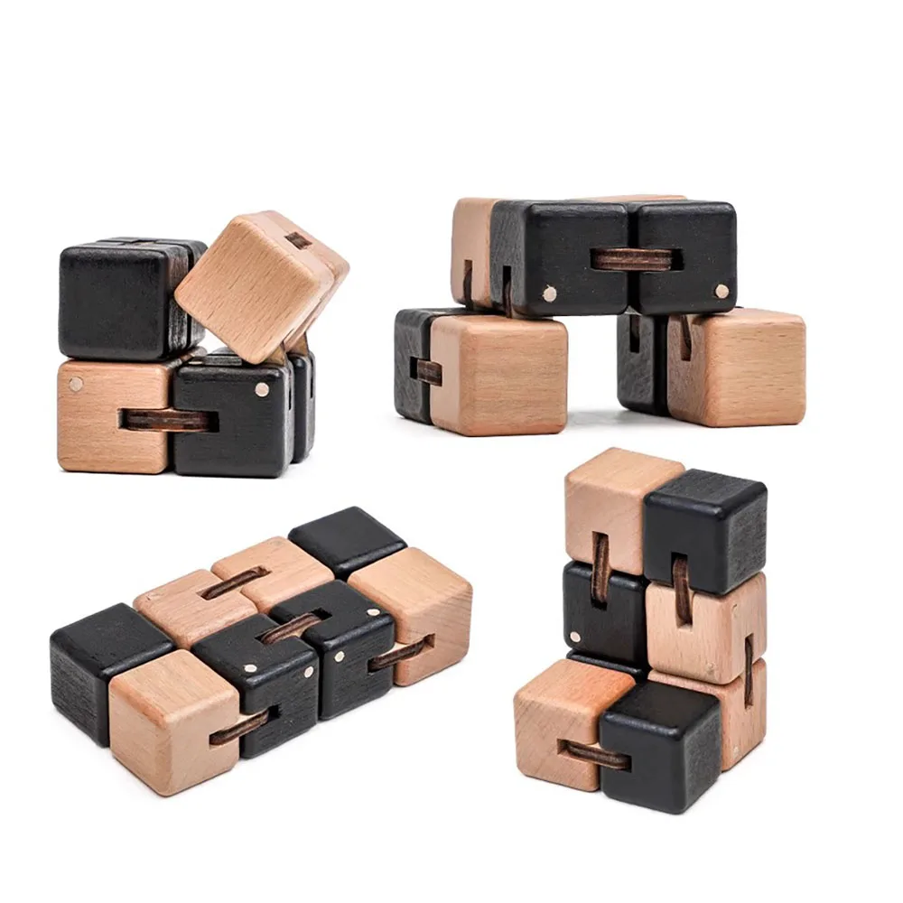 

Cool Stuff Gadgets Kids Adults Juguetes Antiestres Ansiedad Wooden Infinity Cube Hand Toy For Autism Anxiety Stress Relief Toys
