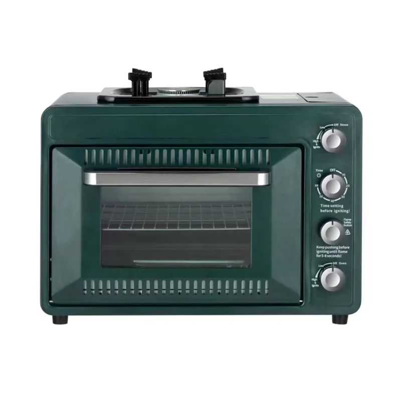 Home Multifunctional Outdoor Gas Pizza Oven Gas Stove 2-in-1 Cassette Oven Portable Small Baking Oven