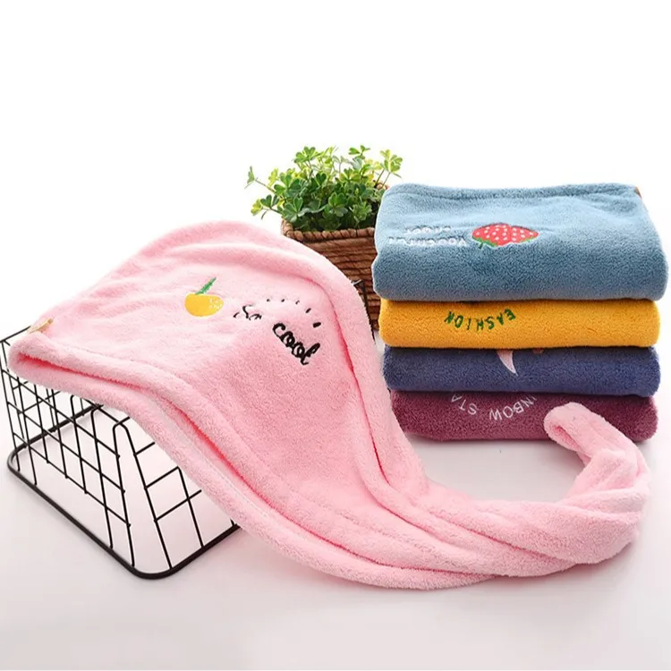 سميكة عالية الكثافة المرجان الصوف غطاء للشعر الجاف امتصاص الماء غطاء الدش حافة ملفوفة منشفة الشعر الجاف منشفة التجفيف السريع منشفة الشعر #4