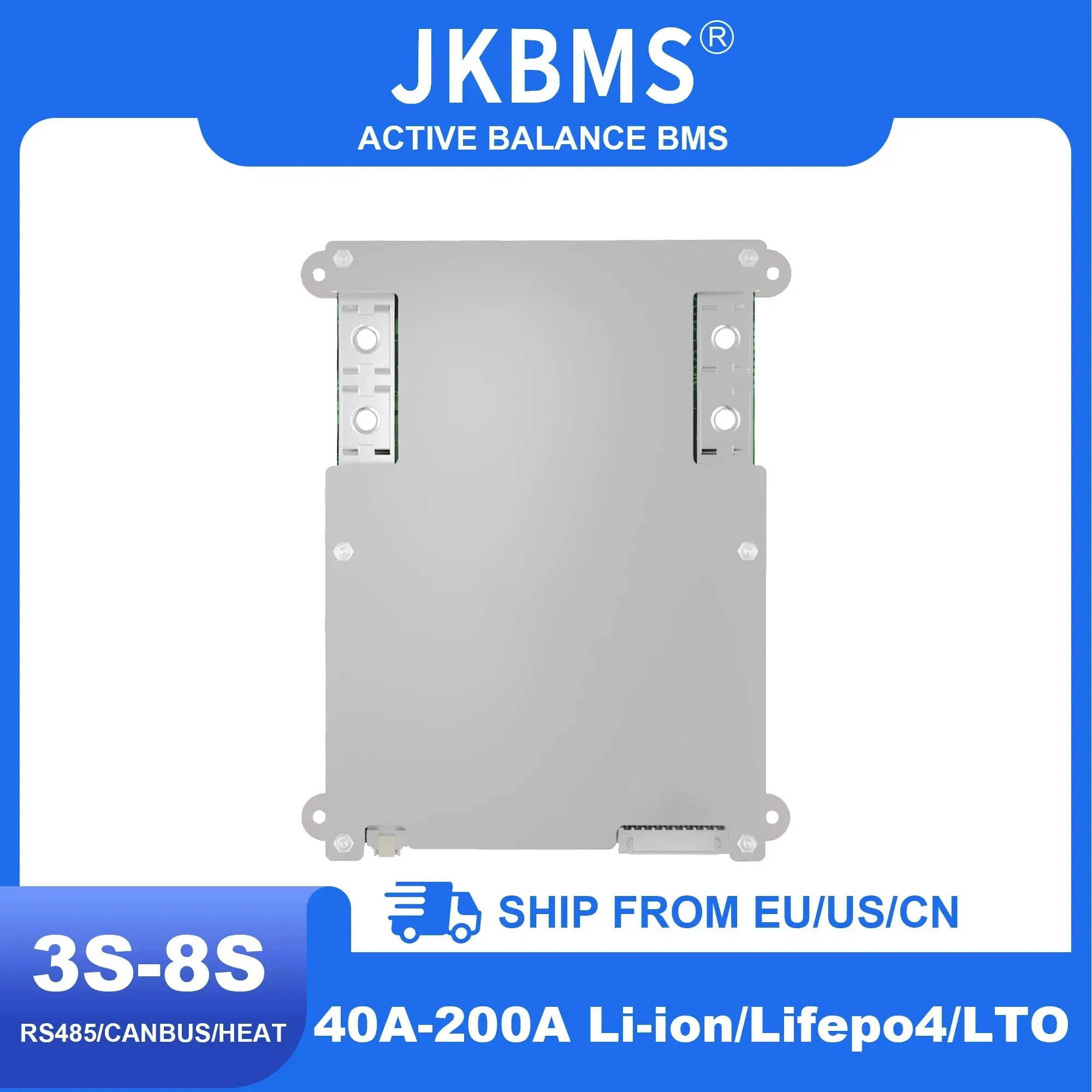 

Батарея JKBMS Smart BMS 100A, 200A, 300a, 4S 6S, 7S, 8S, 12 В, 24 В, батарея 2A, Actice Blance RS485 HEAT CAN LifePO4 LTO, литий-ионная батарея BMS