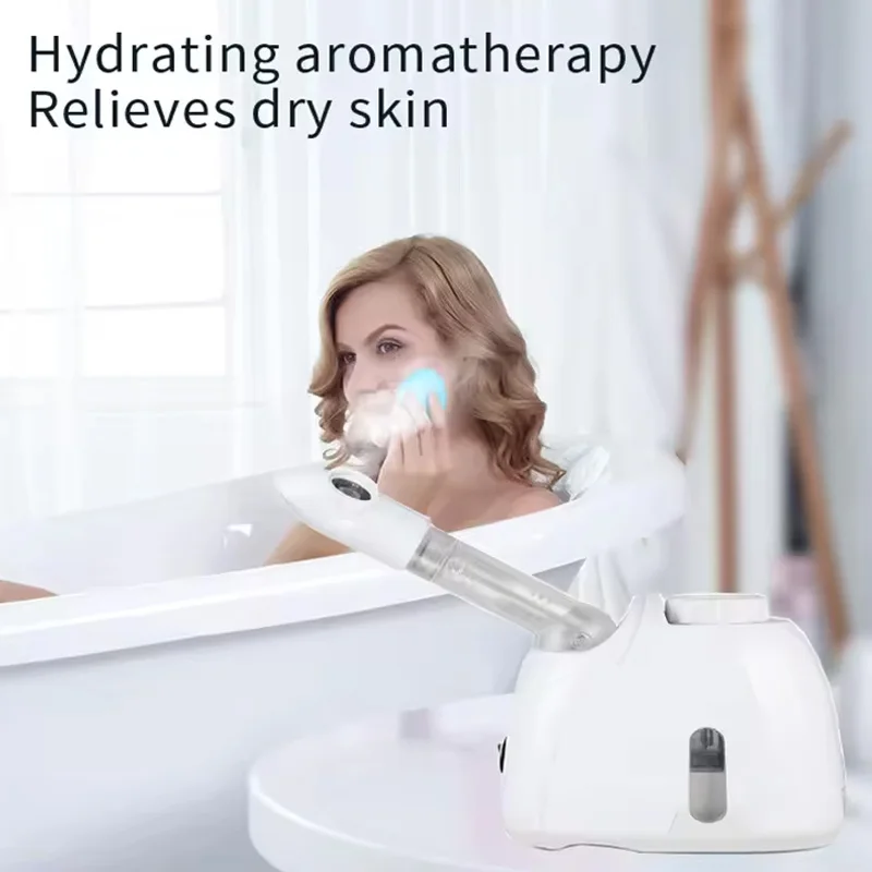 Portable facial hot steamer, home skin steamer, sprayer, nano ion steaming machine, home salon, spa care tools