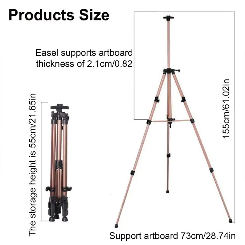 Cavalete exibição pintura artística, cavalete artístico com bolsa para pintura desenho, dropship