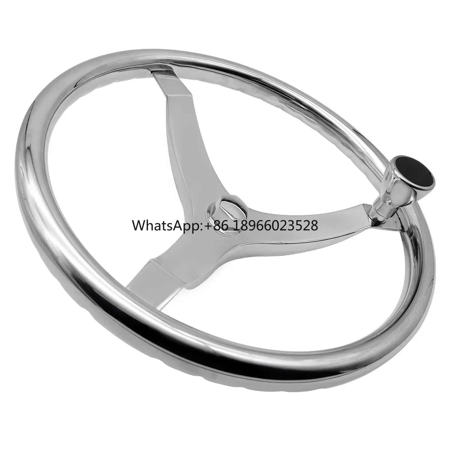 3-Spoke Style Stainless Steel Steering Wheel Yacht Marine Hardware Sailboat Steering Wheel