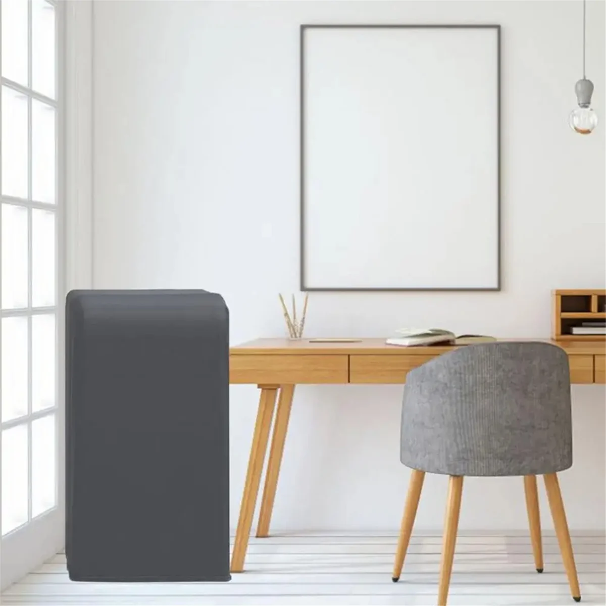 غطاء مكيف الهواء المحمول A72P مقاوم للماء بسحاب غير لامع غطاء حماية مثالي لأغطية مكيفات الهواء الداخلية #5