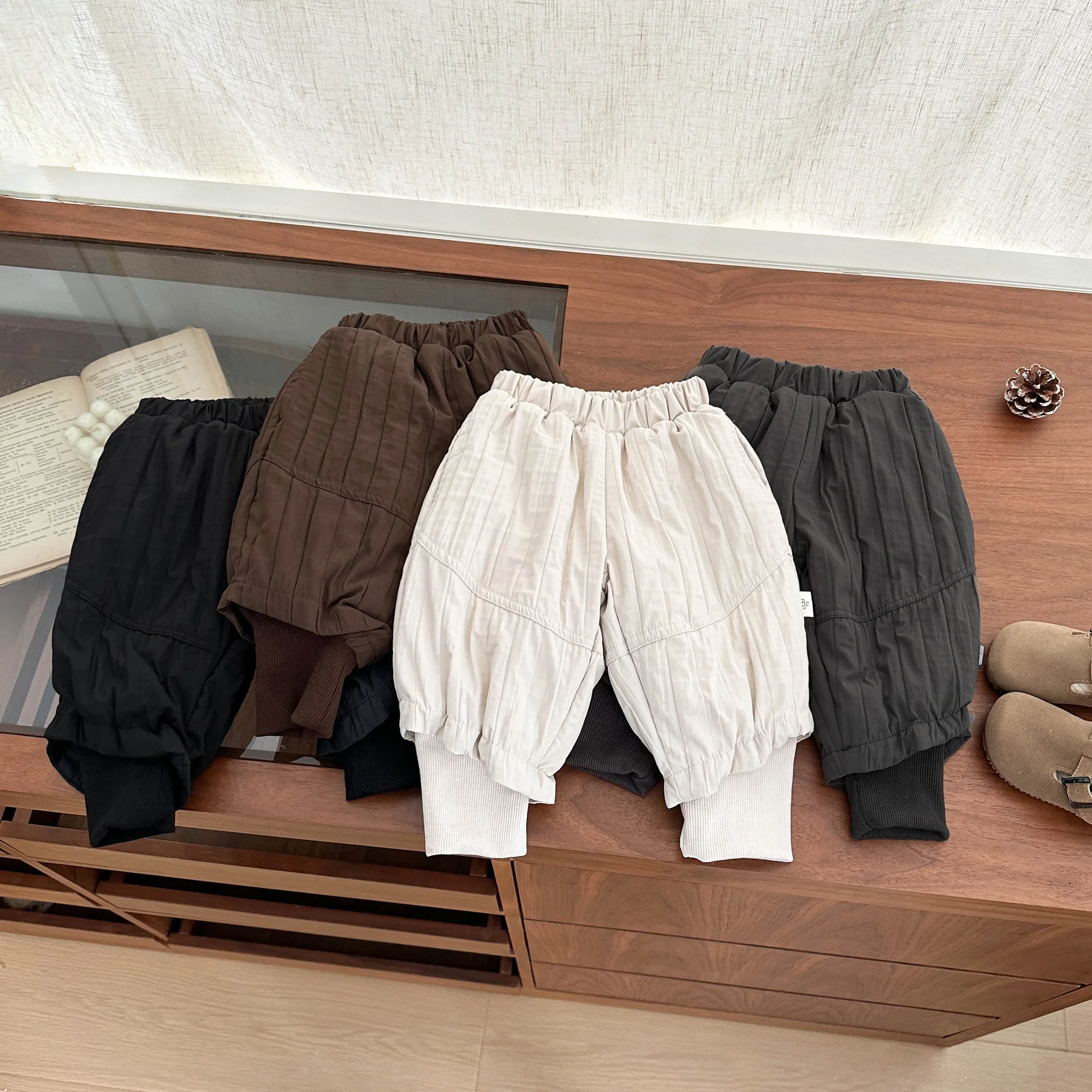 سراويل قطنية شتوية جديدة لعام 2025 للارتداء الخارجي سراويل ركض سميكة #2