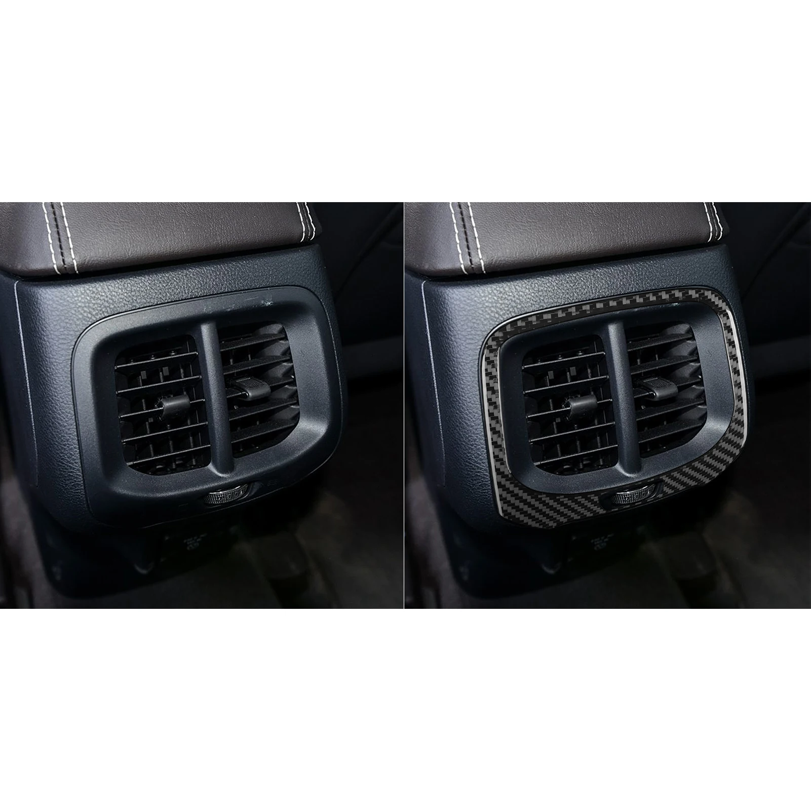 For Jeep Cherokee 2014-2018 Real Carbon Fiber Stickers Rear central air vent Panel Trim Cover Car Accessories inside decorative