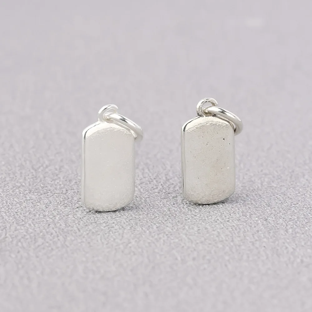 100% Real Sterling 925 Silver Accaccessories Nothing Card Charm Pendant For Bracelets Necklaces Key Diy Material S0988