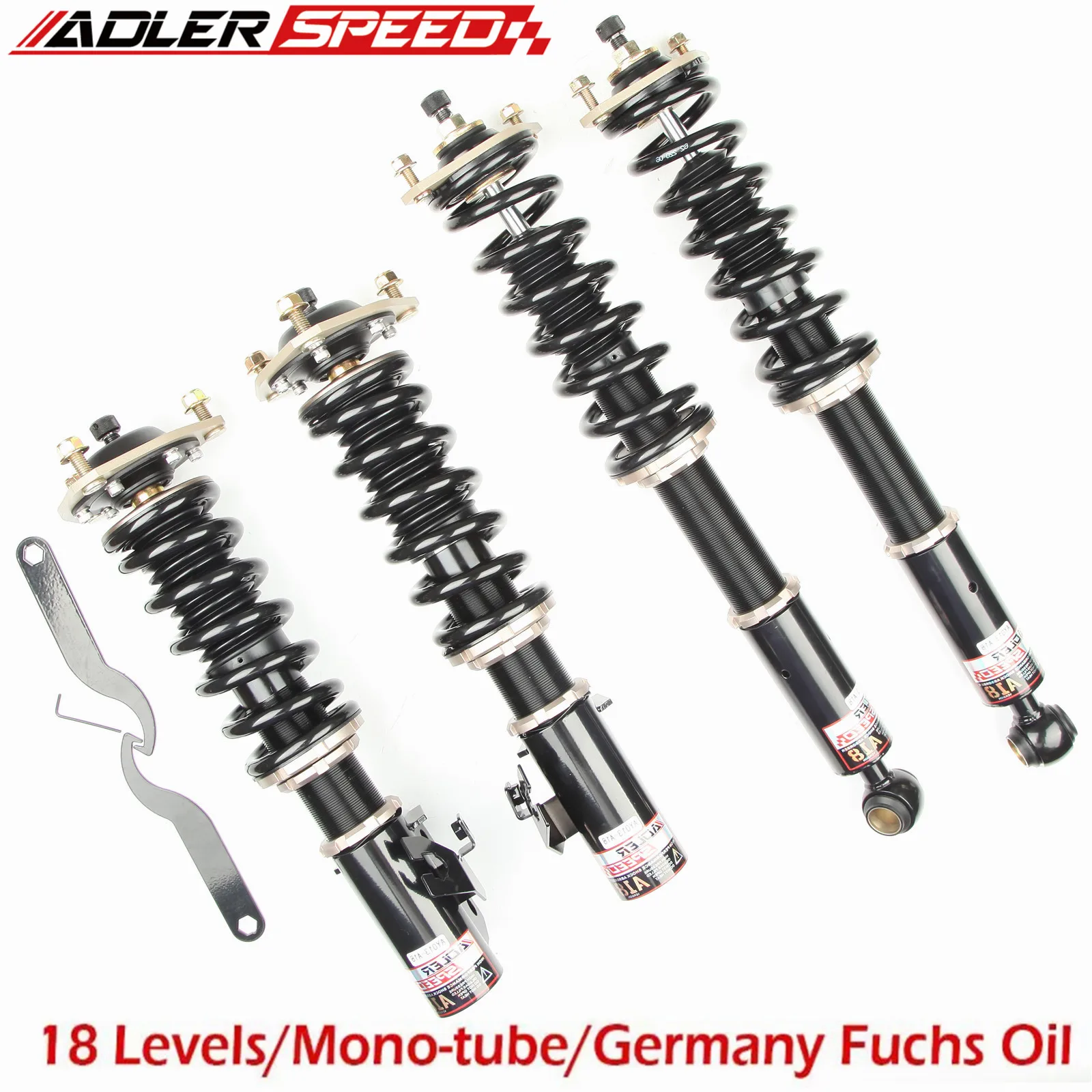 

ADLERSPEED Coilovers Lowering Kit for 1995-1998 Nissan S14 240sx 18 Way Adj. Damper Shocks
