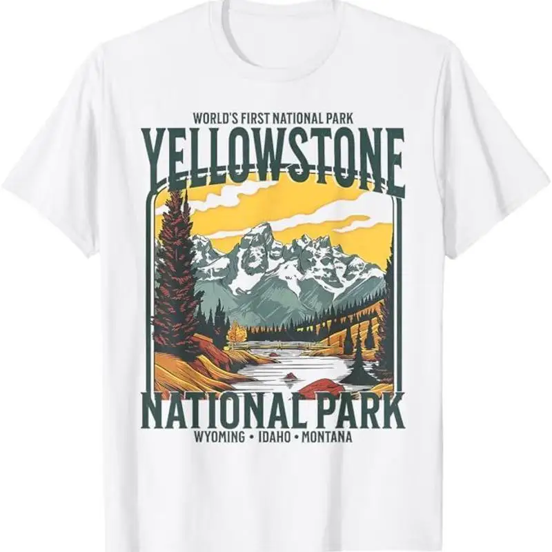 Yellowstone National Park Vintage Hiking T Shirt