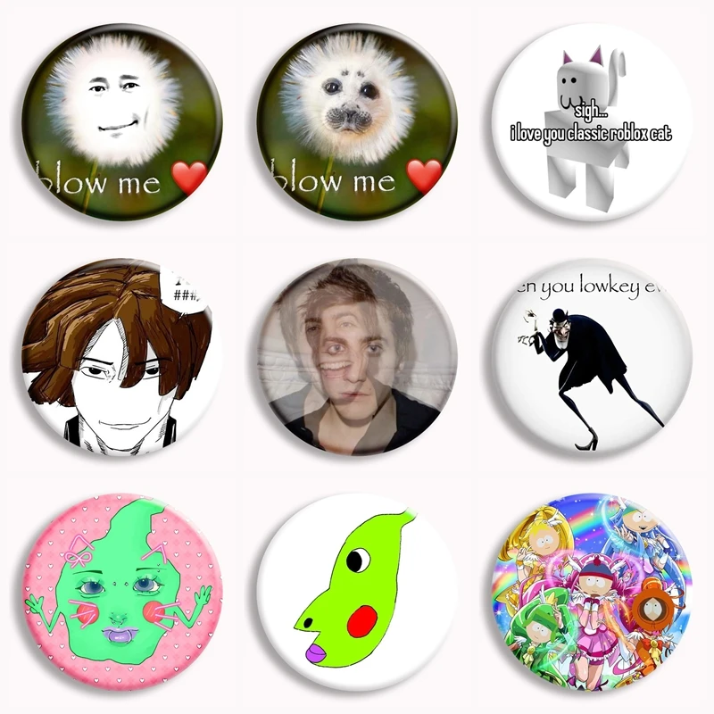 

Funny Meme Blow Me Soft Button Pin Fun Memes Anime Brooch Badge Bag Decor Accessories Creative Friends Gifts