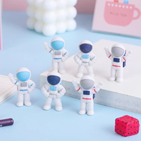 6pcs Cute Cartoon Astronaut Pencil Eraser Children's Stationery Creative Eraser Student School Office Award Gifts