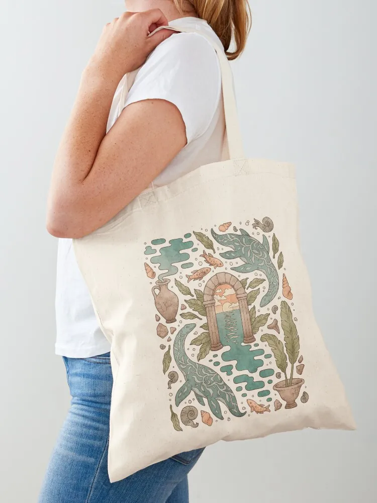 

Paradise Panthalassa Natural History Ocean Fantasy Art Tote Bag Shopping bags Customizable tote bag Shopper bag tote