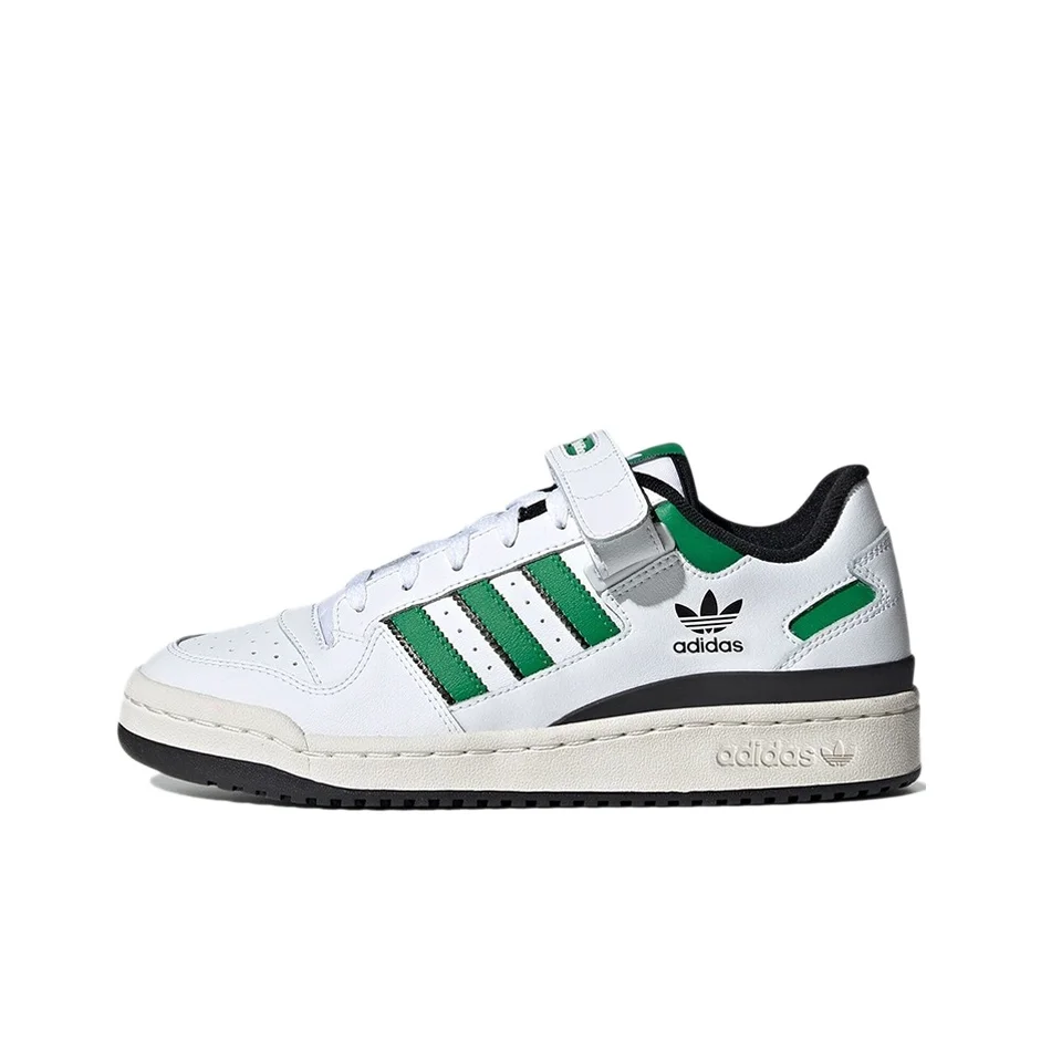 Adidas Originals FORUM Skateboard Shoes Women's Low Top White/Green/Black GZ7181