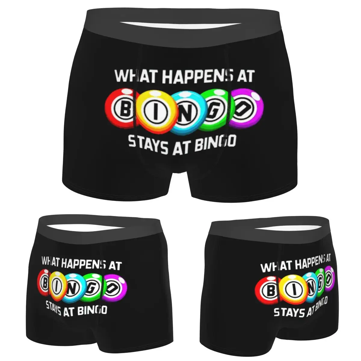

Boxer Underpants Shorts What Happens At Bingo Panties Male Breathable Underwear for Homme Man Boyfriend Gift