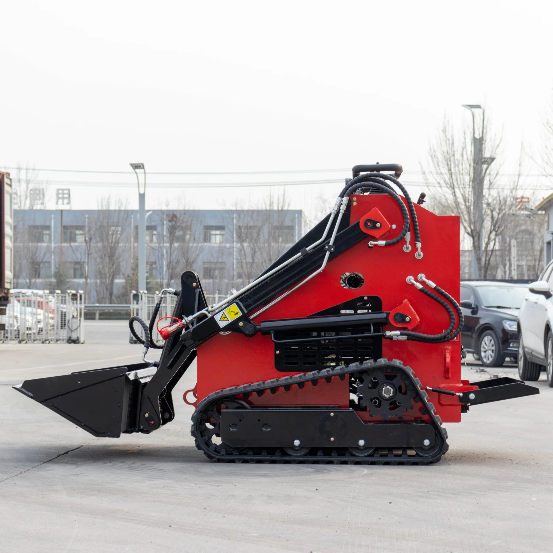 Mini Crawler Loader Skid Steer Loader with Rubber Track 380kg Loading Capacity HT380