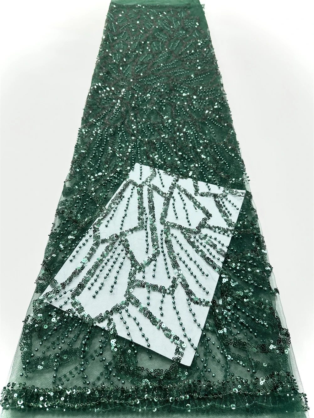 قماش تول شبكي فاخر من الدانتيل الأفريقي النيجيري المطرز مع ترتر وخرز للملابس والديكور المنزلي #1