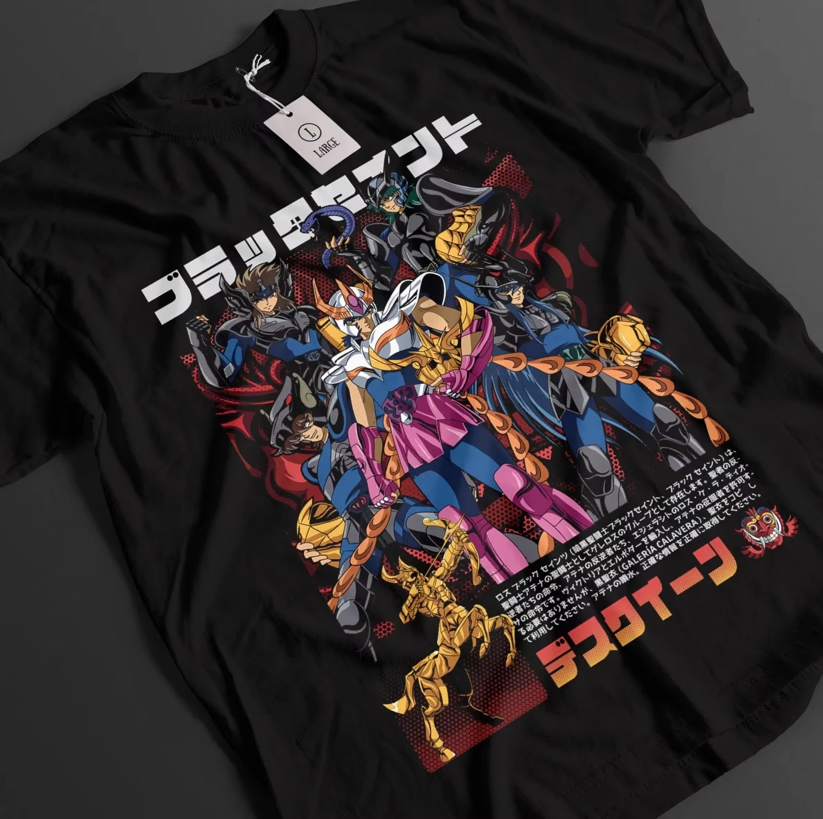 camiseta-oversized-de-algodao-preta-com-estampa-de-anime-saint-seiya-saints-gold-cloth-para-fas-otaku-colecao-verao-2026