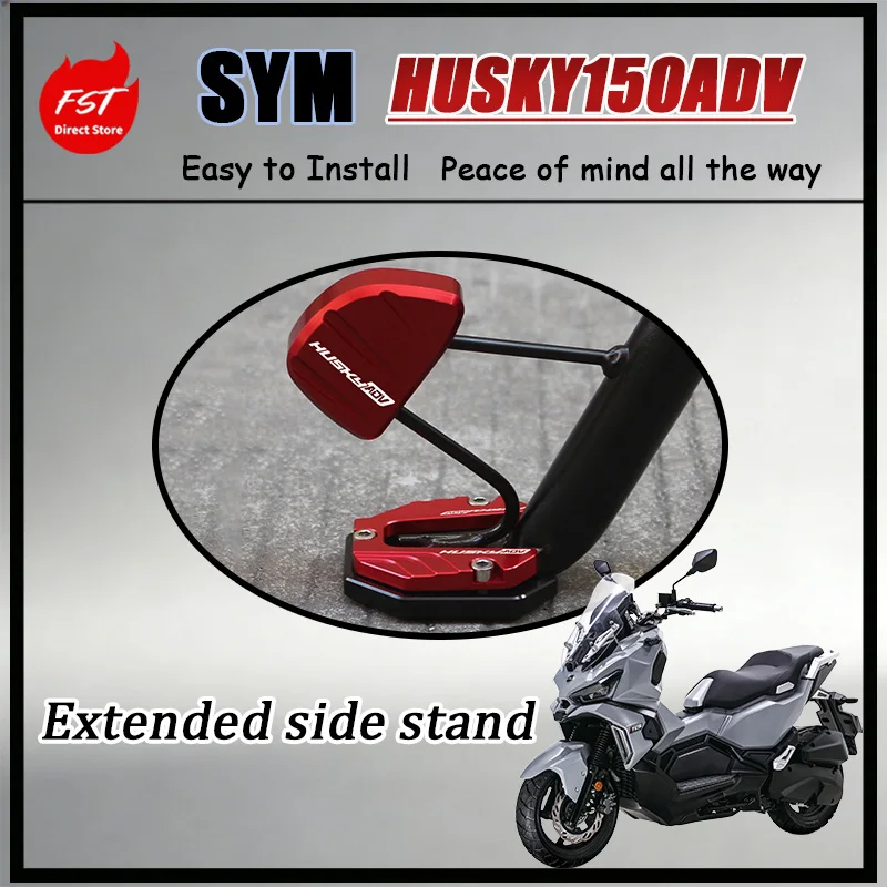 FOR Enlarged Anti-Slip Side Stand Foot Pad for SYM HUSKY 150ADV Motorcycle Ground Support Plate Accessory