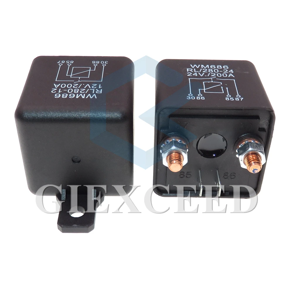 Car Relay 12V-48V DC 200A Car Truck Motor Automotive Switch Car Relay Continuous and starting Automotive Relay Car Relays