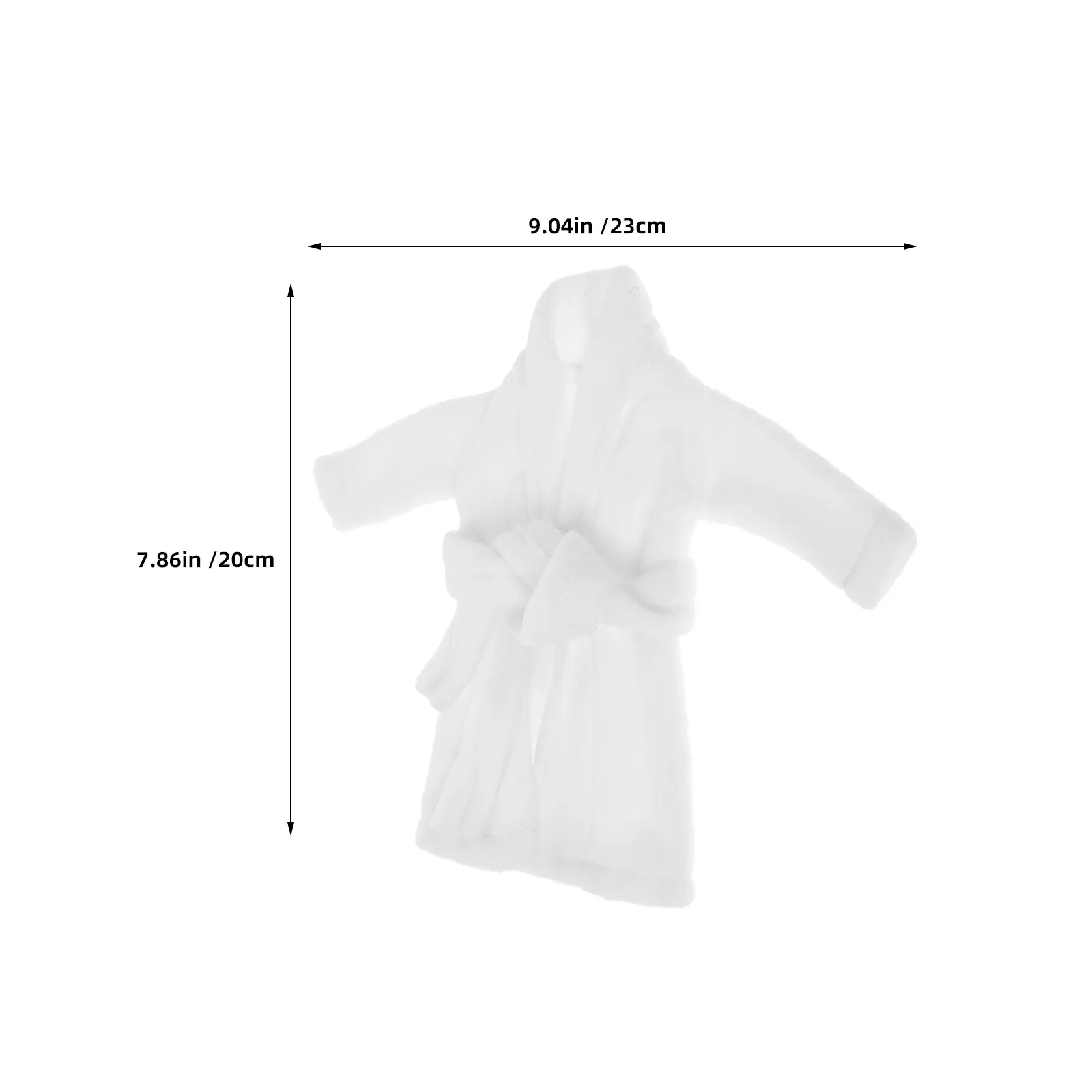 2Pcs Christmas Elf Bathrobe Set Miniature Santa Clothes for 12 Inch Holiday Dollhouse Accessories Xmas Decoration