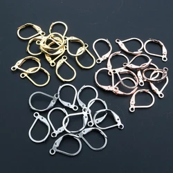 15*10mm 30pcs/Lot 316 Stainless Steel 3 Color High Quality Earring Hooks Wire Settings Base WholeSale