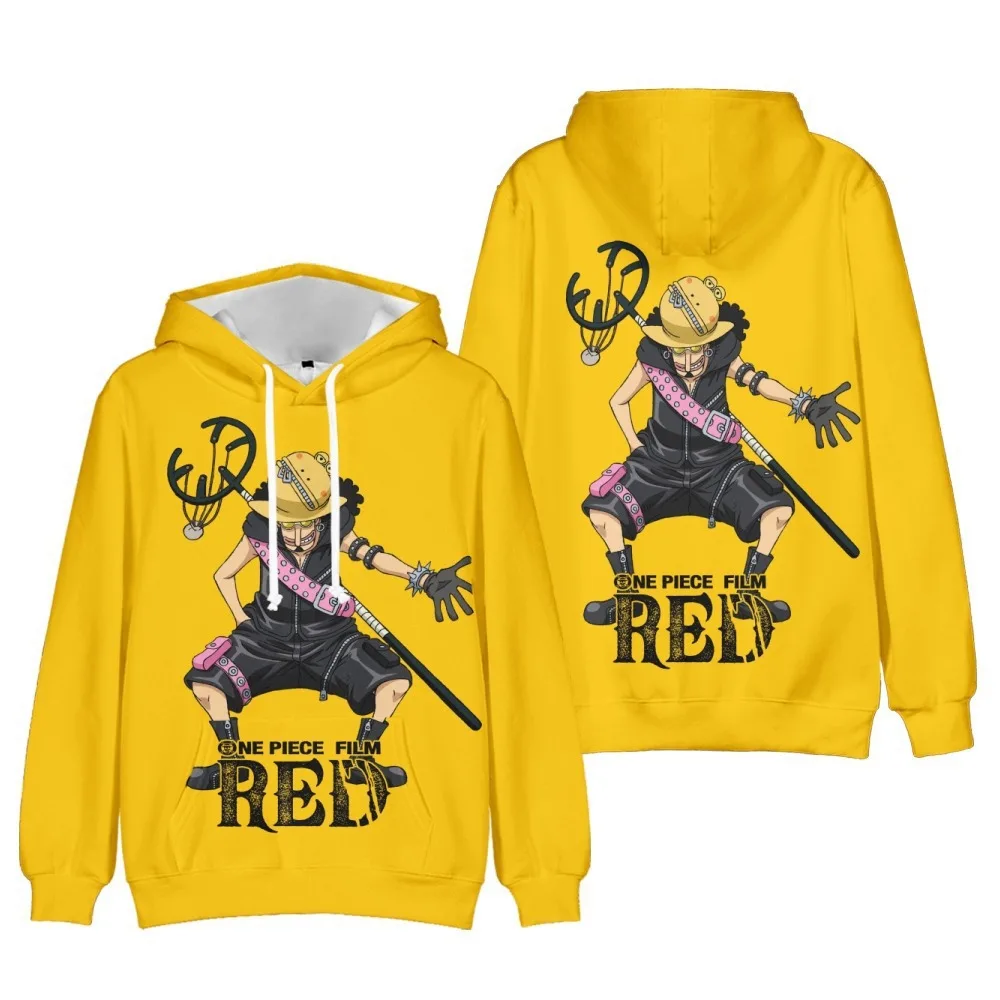 New Hot Selling Anime One Piece Theatrical Edition Uta Casual Hooded Sweatshirt for Men and Women, Fashionable Loose Jacket