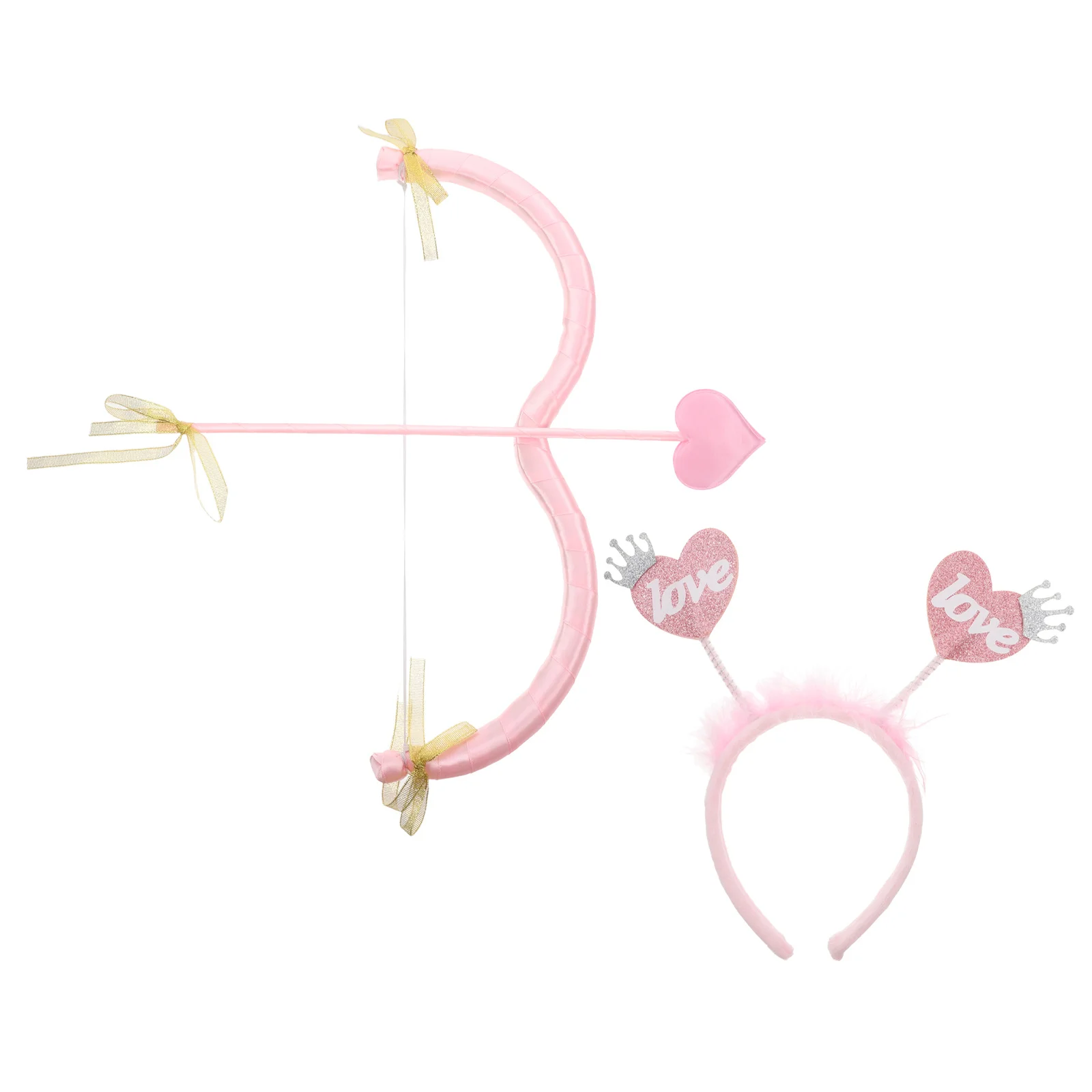 

Cosplay Cupid Costume for Party Arrow Bow Photo Prop Pink Headband Accessories Women